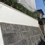 海老名市　外壁・屋根塗装と一緒にブロック塀の塗装　施工例