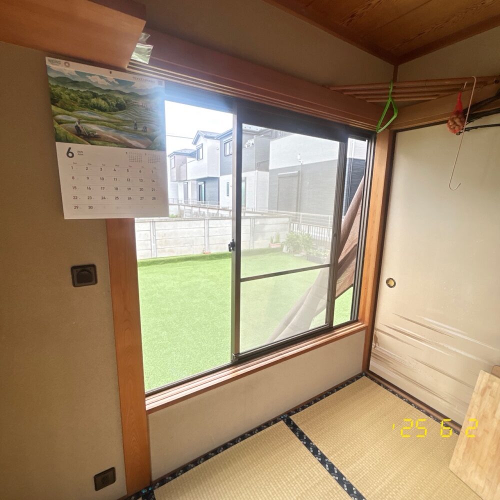 海老名-和室-西-障子レール(敷居)-施工前 海老名-和室-西-障子レール(敷居)-施工前